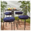 Kensington Garden 4pc 15"x15" Outdoor Bistro Chair Cushions - 2 of 4