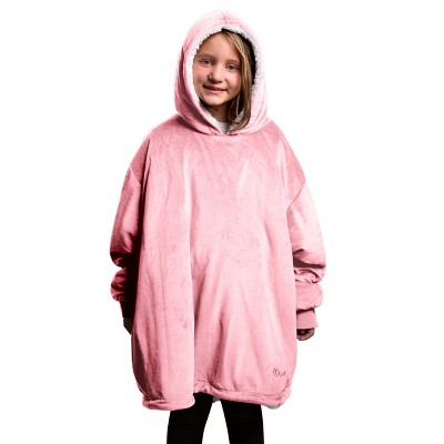 Youth Light Pink Fleece Wearable Blanket By Bare Home : Target