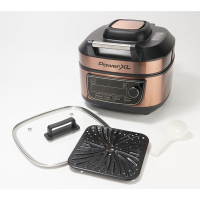 PowerXL 7-qt 10-in-1 1700W Air Fryer Steamer with Muffin Pan Black