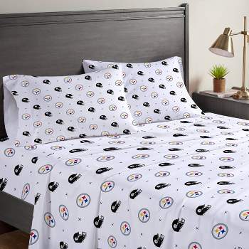 NFL Pittsburgh Steelers Small X Queen Sheet Set - 3pc