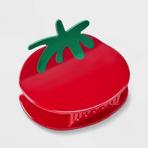Tomato Claw Hair Clip - Wild Fable™ Red/Green: Fashion Accessory for All Hair Types - 1 of 2