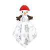 Hudson Baby Unisex Baby Animal Face Security Blanket, White Snowman, One Size - 4 of 4