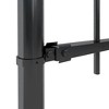 vidaXL Garden Fence with Hoop Top Steel 5.6' Black - 4 of 4