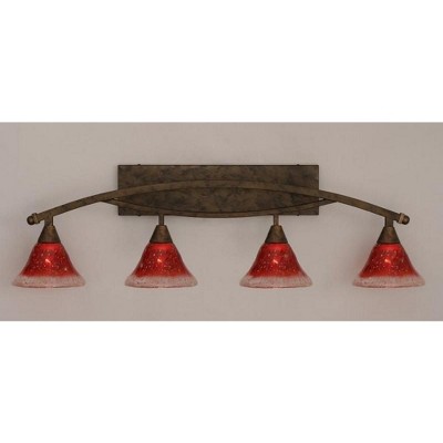 Toltec Lighting Bow 4 - Light Vanity in  Bronze