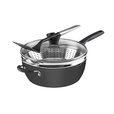 Cuisinart Preferred Pan 4pc Cookware Set Matte Black: Nonstick Ceramic, Dishwasher-Safe, Induction Compatible, Lifetime Warranty