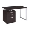 PAGED 55 Inches Computer Desk Modern Office Desk with 2 Drawers, Adjustable Shelf and Storage Cabinet for Office, Study - 3 of 4