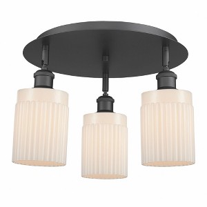 Hadley - 3 Light Flush Mount In Art Deco Style-9.5 Inches Tall and 16.25 Inches Wide - 1 of 1