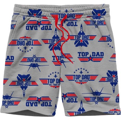 Men's Top Dad Lounge Pajama Shorts - Red/Light Gray