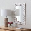 Brewster 24" Calie White Mirror: Farmhouse Style, MDF Frame, No Assembly, Wall Mounted Rectangle Decor - 2 of 4