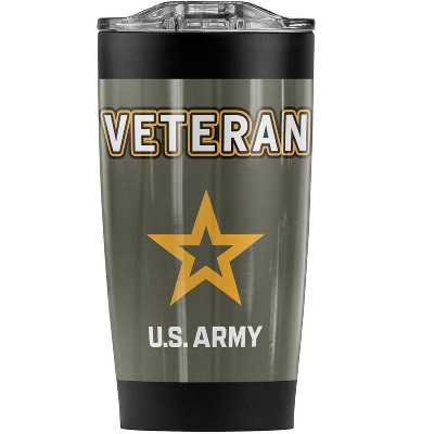 U.S. Army Veteran Logo Steel Tumbler 20oz Coffee Travel Mug