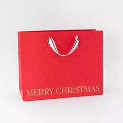 Merry Christmas Large Vogue Bag with Tiny Scatter Dots on Red - Sugar Paper™ + Target