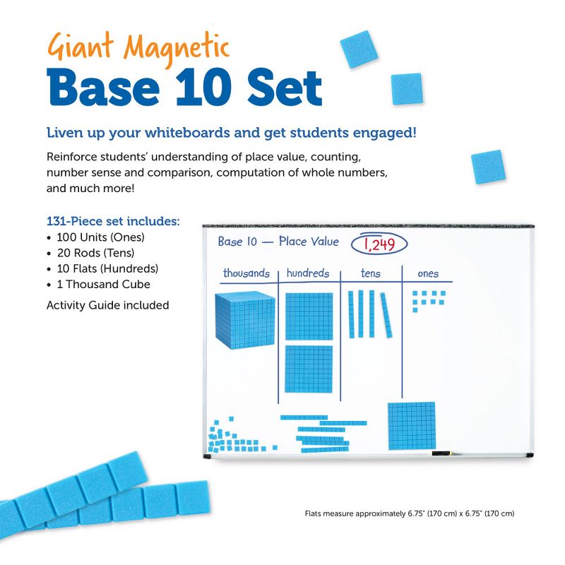 Learning Resources Giant Magnetic Base Ten Set, Ages 6+, 5 of 6