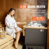VEVOR Sauna Heater, 4.5KW 220V Electric Sauna Stove with Built-In Controls, 3h Timer and Adjustable Temp for Max. 105-210 Cubic Feet, Grey - 3 of 4