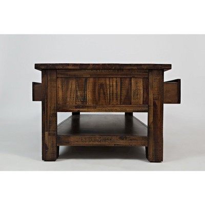 Cannon Valley Rustic Brown Acacia Rectangular Coffee Table with Storage