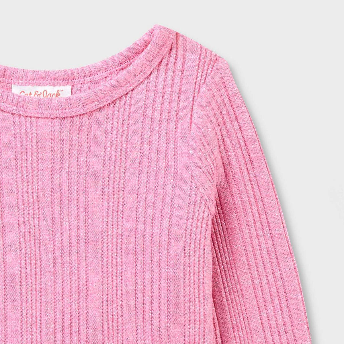 Baby & Toddler Girls' Solid Ribbed Long Sleeve T-Shirt - Cat & Jack™ - thumbnail 6