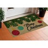 HomeRoots 18" X 30" Beige and Red Coir Christmas Merry Christmas Outdoor Christmas Door Mat - 2 of 4