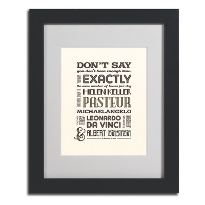 Trademark Fine Art -Megan Romo 'Enough Time II' Matted Framed Art
