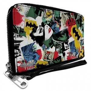 Womens Batman And Gotham City Villains Graffiti Zip Around Wallet - 1 of 3