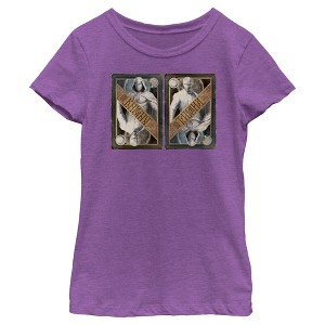 Girl's Marvel: Moon Knight Two Personalities Playing Cards T-Shirt - 1 of 4