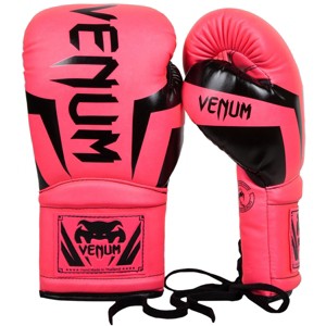 Venum Elite Lace Up Boxing Gloves - Neo Pink - 1 of 2