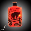 Stony Creek 8.0 Inch Halloween Pre-Lit Glass Bottle Moon Witch Bats Novelty Sculpture Lights - 4 of 4