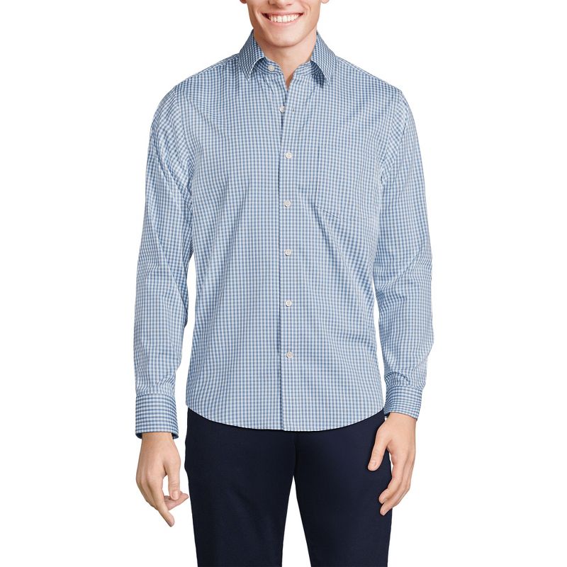 Lands' End Men's Traditional Fit Long Sleeve Travel Kit Shirt, 1 of 3