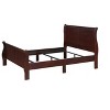 NicBex Twin Size Sleigh Bed Solid Wood Youth Bed with Headboard & Footboard, Low Profile Design, Cherry - 4 of 4