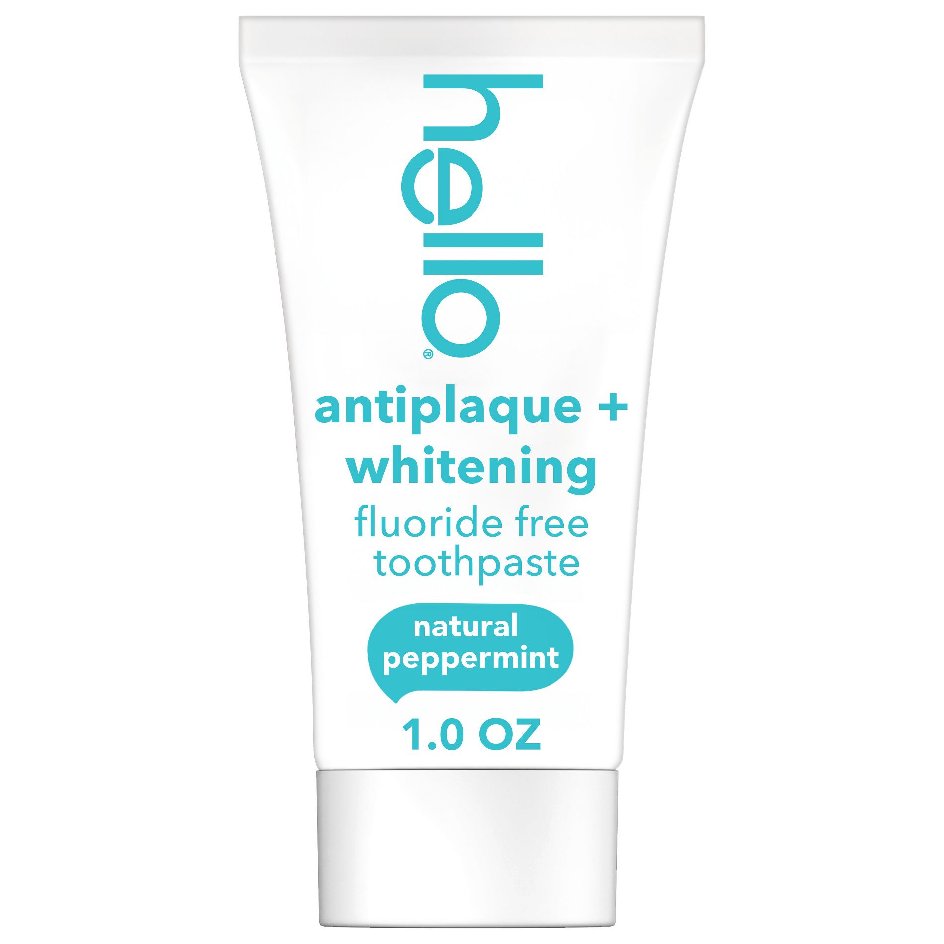 hello Antiplaque and Whitening Fluoride-Free Travel Toothpaste - Peppermint - 1oz: With Hydrated Silica