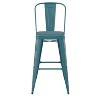 Flash Furniture Carly Commercial Grade 30" High Metal Indoor-Outdoor Bar Height Stool with Back and Polystyrene Seat - 3 of 4