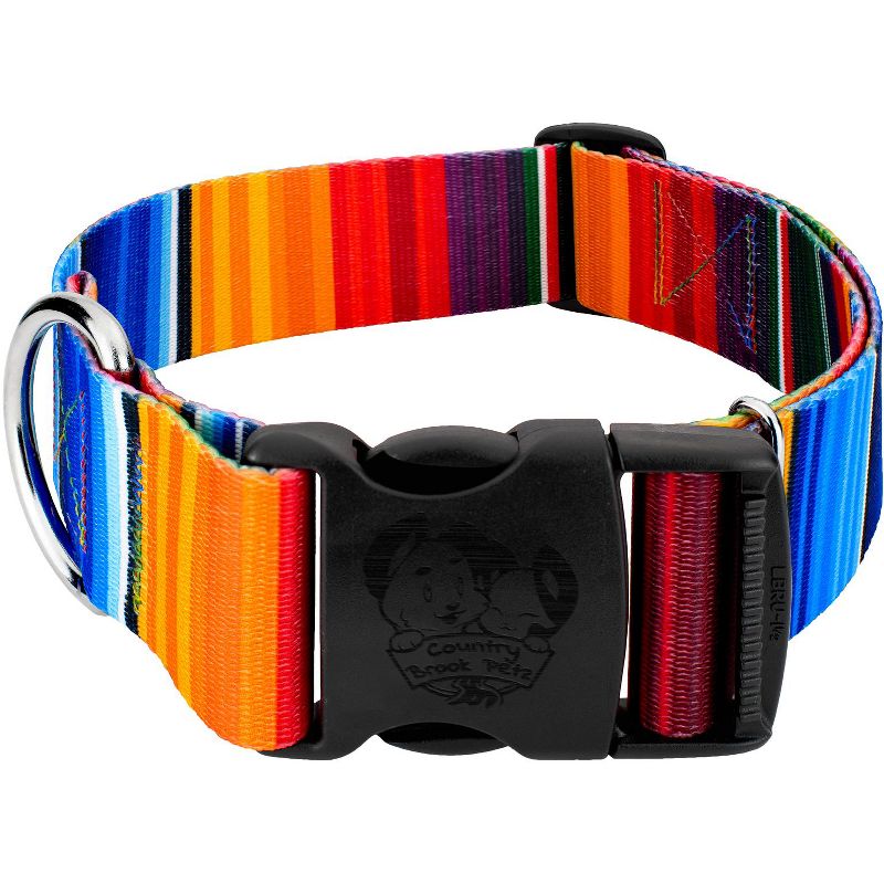 Country Brook Petz 1 1/2 Inch Deluxe Serape Dog Collar, 1 of 5