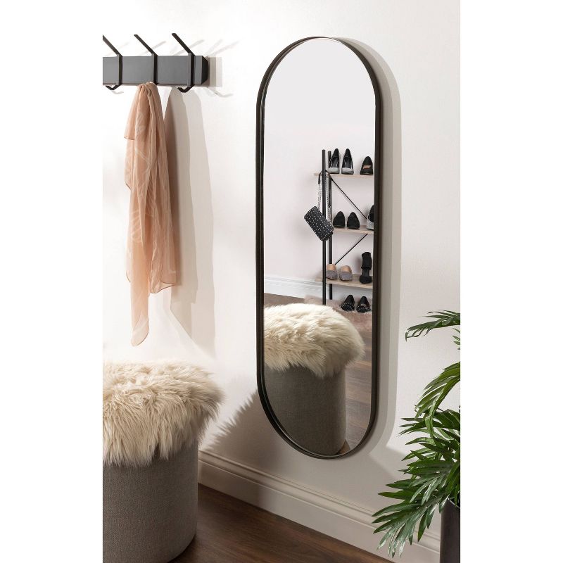 16&#34; x 48&#34; Rollo Capsule Framed Decorative Wall Mirror Black - Kate &#38; Laurel All Things Decor, 6 of 9