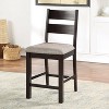 Set of 2 Ulmar Ladder Back Counter Height Barstools  Espresso/Gray - HOMES: Inside + Out - 2 of 4