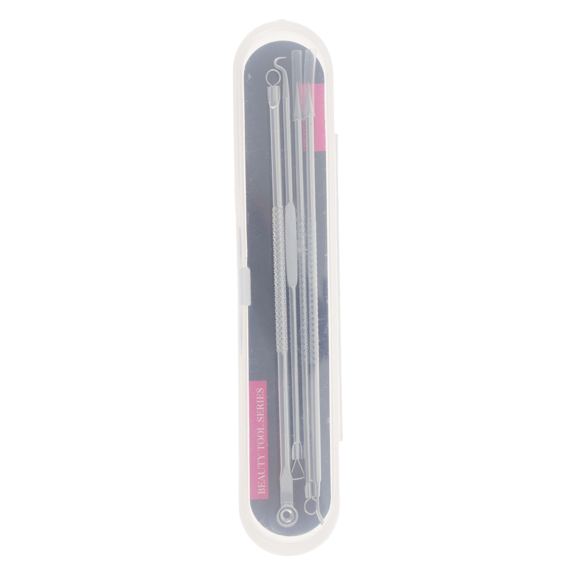 Unique Bargains Regular Long Needle Pimple Extractor Tool Kit Silver Tone 1 Set