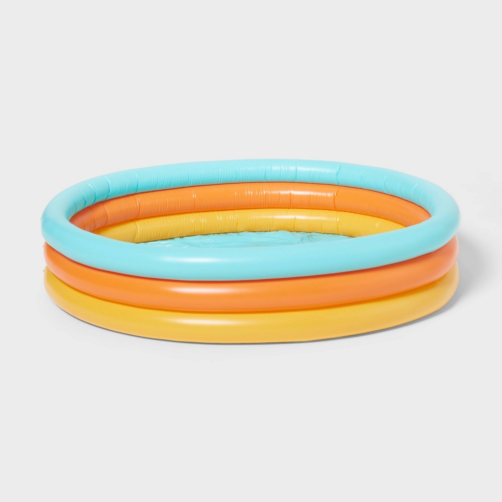 Photos - Garden & Outdoor Decoration 3-Ring Pool Blue/Orange/Yellow - Sun Squad™