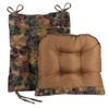 Gripper Jumbo Cabernet Rocking Chair Cushion Set Include Seat and Back Cushion: Solid Polyester & Cotton, Indoor, 21"x17"x3" - 2 of 4