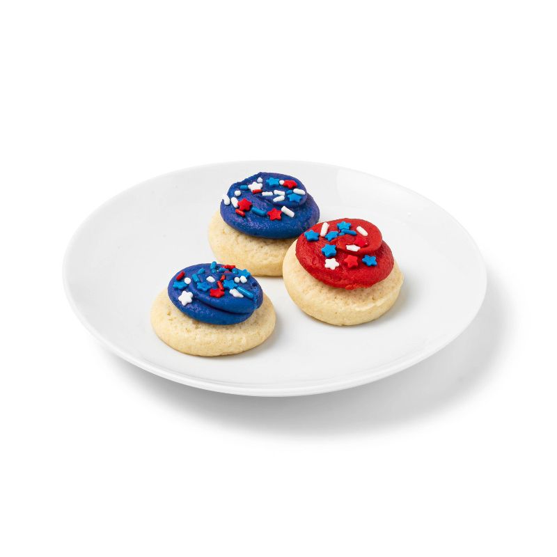 Patriotic Red &#38; Blue Mini Frosted Sugar Cookies - 9.4oz/18ct - Favorite Day&#8482;, 2 of 4