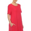 White Mark Women's Short Sleeve Midi Dress - 4 of 4