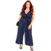Women's Plus Size Dazzling Jumpsuit - navy | CITY CHIC - 3 of 4