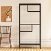 Ridstar 70.8 in. H Modern Storage Shelf with 4 Compartments & Metal Legs For Home Office, Bedroom & Living Room-Black - 4 of 4