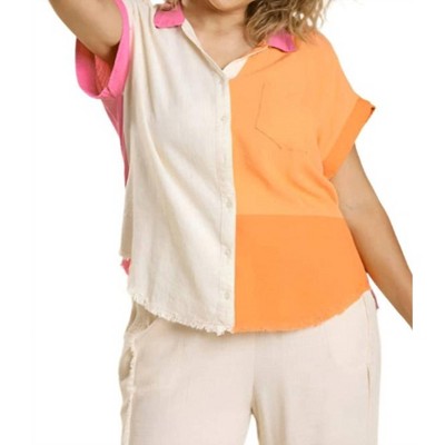 Women's Color Block Gauze Top - umgee