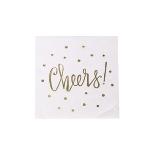 30ct 'Cheers' Beverage Napkins - Spritz™ - 1 of 3