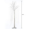 LuxenHome Lighted LED 5.9Ft White Willow Tree, Artificial Willow Tree with Metal Base - 4 of 4