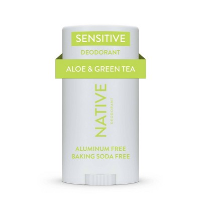 Native Sensitive Deodorant for Women & Men - Aloe & Green Tea - No Baking Soda - 2.65oz