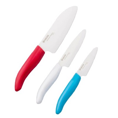 Kyocera Revolution Ceramic 3 Piece Knife Set with Patriot Handles