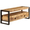 vidaXL TV Cabinet Brown Solid Mango Wood Medium TV Cabinet Rectangular - 2 of 2