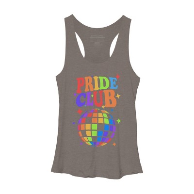 Adult Design By Humans Pride Club Rainbow Disco Ball By Racerback Tank Top