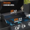 ROVSUN 3/4 Burner Propane Gas Grill with Side Burner, BBQ Grills with Enameled Cast Iron Grates & Cabinet for Outdoor Garden Patio Backyard Barbecue - 3 of 4