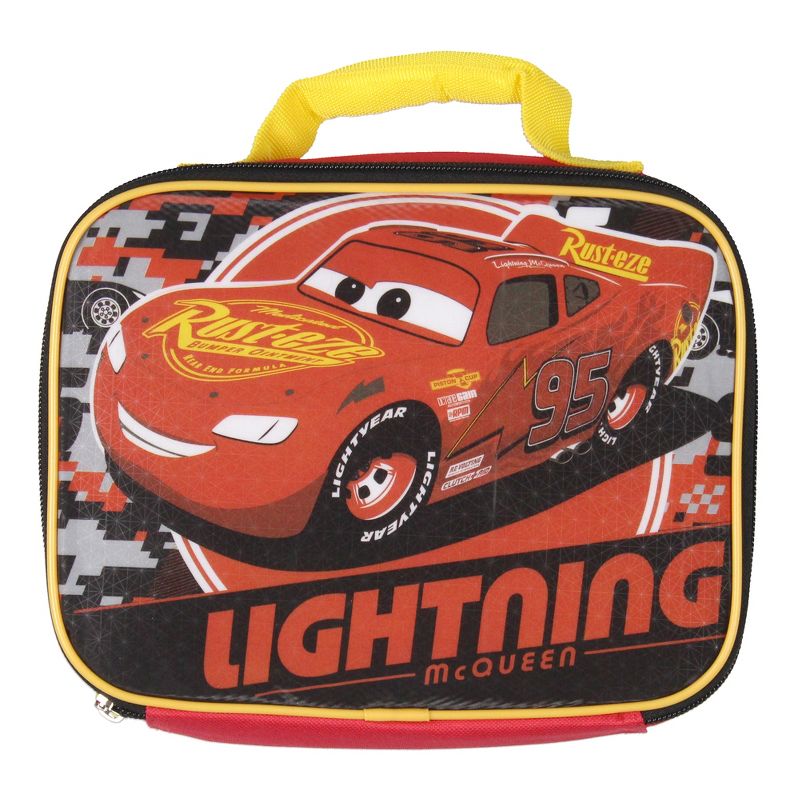 Disney Cars Lightning McQueen 16" Backpack and Lunch Box Set For School Travel Multicoloured, 4 of 6