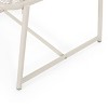 Vynxaria Kincaid 13"H White Mesh Side Table ¨C Stylish Accent for Outdoor Living - 4 of 4