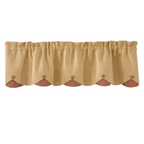 Burlap valance deals